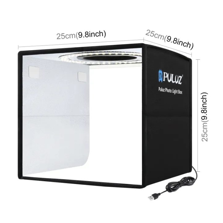 PULUZ%2025cm%20Folding%20Portable%20High%2097%20CRI%20Ring%20LED%20Light%20Photo%20Lighting%20Studio%20Shooting%20Tent%20Box%20with%2012%20Colors%20Backdrops%20-%20Image%203