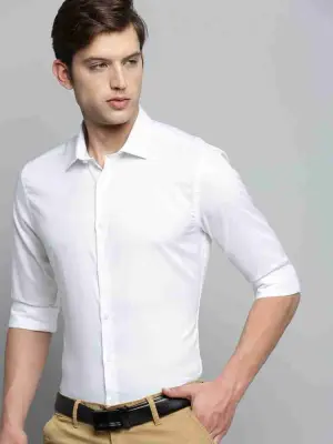 Off-White, Pearl White, Milky White Men's Shirt