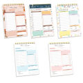52 Daily Planner Sheets 6.5x10in Spring-Bound Notepad Planner Weekly Planner & Notebook & Schedule Organizer Stationery products. 