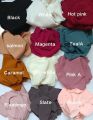 Large Size Georgette Plain Stoller Multicolour Dupattas for girls and women (Size 74 x 34 inch). 