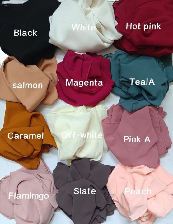 Large Size Georgette Plain Stoller Multicolour Dupattas for girls and women (Size 74 x 34 inch)