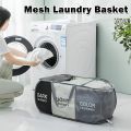 1pc Folding Classified Laundry Basket Breathable Separated Dirty clothes Storage Basket with Handle Large Capacity Laundry Bag. 