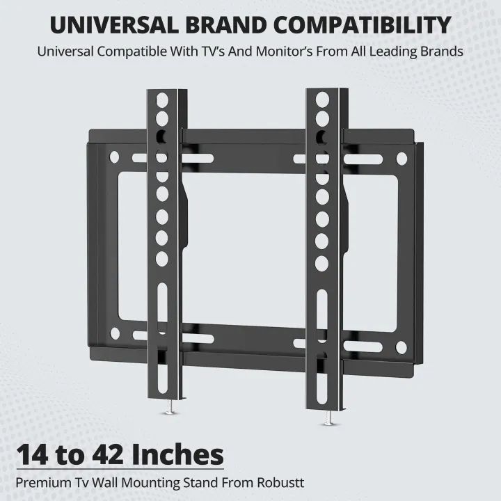 TV Wall Mount Stand Flat Panel TV Universal Fixed Stand Suitable for 14 to 42 Inches