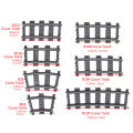 MOC 10PCS City Bricks Train Flexible Construction Parts Railway Curve Tracks Building Blocks Accessories Compatible 53401. 
