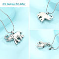 Cremation Jewelry for Women Men Animal Elephant Urn Necklace for Ashes Stainless Steel Memorial Necklaces Ash Holder. 