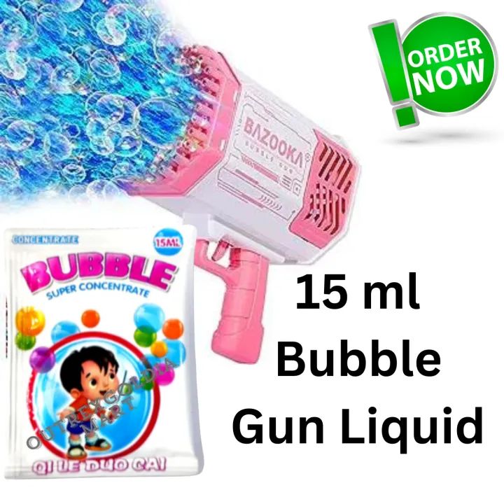 Bubble Gun Blowing Liquid sachet | Bubble Super Concentrate – 15ML ...