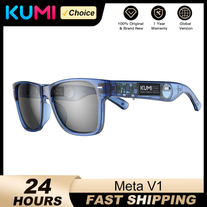 KUMI Meta V1 Smart Glasses Polarized Sunglasses Bluetooth Glasses IPX4