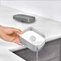 Automatic Soap Dispenser with Sponge Holder for Kitchen, Refillable Soap Container with Drain, Convenient Cleaning Tool. 