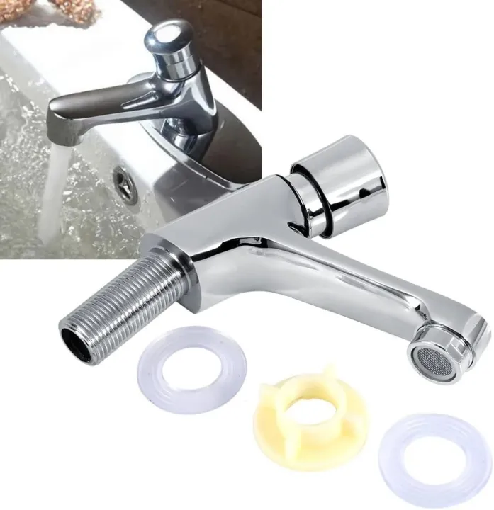 Public%20Ktchen%20Bathroom%20Time%20Delay%20Faucet%20Chrome%20Plated%20Self%20Closing%20Water%20Saving%20Faucets%20Basin%20Sink%20Taps%20Bathroom%20Faucet%20-%20Image%204