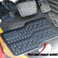 1PC Car Stainless Steel Foot Rest Pedal Board Floor Carpet Mat Anti-Slip Z Shape Heel Pad Truck Suv Car Interior Accessories.