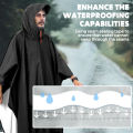 Hooded Rain Poncho for Adults Waterproof Lightweight Rain Coat for Men Women Reusable Rain Jacket for Emergency Outdoor. 