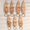 7 pieces a set wooden Surfboard Keychains Fun Key Chains Beach Party Favor Purse Backpack Keychain Mini Surfboard Pendant. 