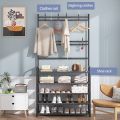 3IN1 5 Tiers  Multifunctional Shoe Rack Coat Rack Shoe Hat Rack Clothing Holder Hanger Floor Standing Storage Shelf Shoe Rack. 