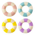 1PC Ins Style Macaron Inflatable Swimming Ring Adult Thickened Pool Float Summer Pool Party Water Toy.