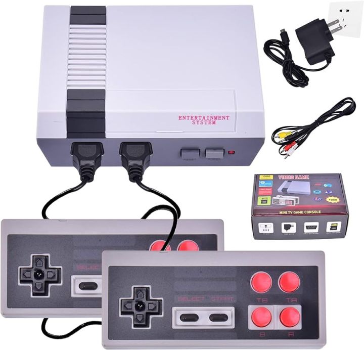 Classic Mini Retro Game Consoles Built-in 1000 Games Video Games,Childhood Game Consoles Dual Control 8-Bit Handheld Game Player Console Suitable (AV Out),Children Gift Happy Child Memories