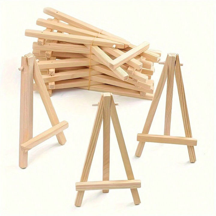 Mini Wooden Artist Easel, Compact Tabletop Display Stand, Foldable ...