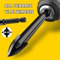 5Pcs/7PCs High-Efficiency Universal Drill Bit, Hexagonal Shank Cross Reaming Triangle Drill Bit, Glass Ceramic Woodworking Elect. 