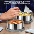 MILTON Daily Meal Lunch Box with Unisex Bag, 3 Stainless Steel Containers 300 ml Each & Tumbler 400 ml, Leak-Proof Tiffin for Office, College, Picnic. 