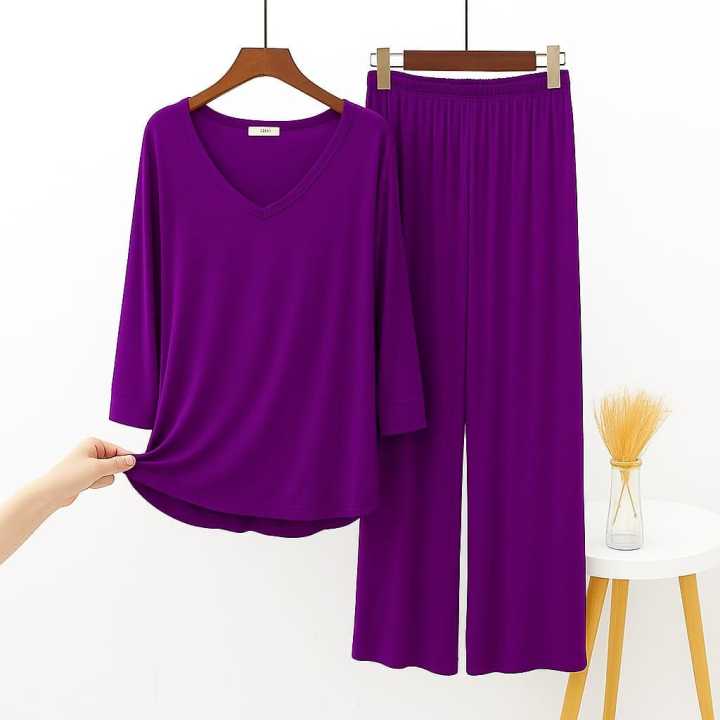 Plain%20Neck%20stylish%20night%20dress%20for%20girls%20-%20Image%203