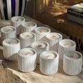Striped Candle Cup Silicone Mold DIY Gypsum Concrete Jewelry Storage Jar Home Decoration Ornament Resin Mold Handicrafts Casting.