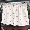 Cute Baby Car Curtain Cotton Sunscreen Cloth Embroidery Sunshade Children Sun Protection Window Curtain UV Protection for Kids.