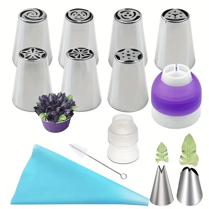 13PCS%20Russian%20Piping%20Tips%20Set%20Cake%20Decorating%20Kit-%207%20Flower%20Nozzles,EVA%20Bag%20&%20Tools%20-%20for%20DIY%20Cake%20Puff%20Decoration%20Baking%20Tools%20-%20Image%208