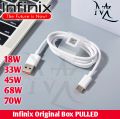 Original Infinix Type-C Fast Charging Cable 70W 68W 45W 33W USB C Data Cord for Note 40 30 20 Hot 40 Pro. 