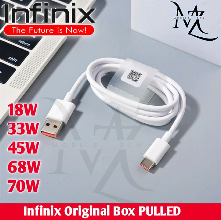 Original Infinix Type-C Fast Charging Cable 70W 68W 45W 33W USB C Data Cord for Note 40 30 20 Hot 40 Pro