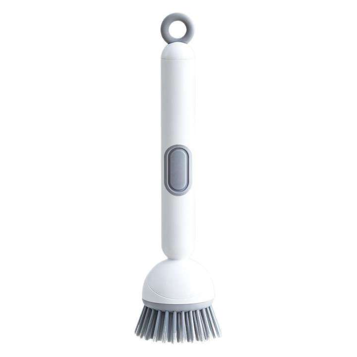 2-in-1 Liquid Soap Dispenser Cleaning Brush with Long Handle - Imported Kitchen Dishwashing Scrub Brush Kitchen Brush, Dishwashing Brush, Soap Dispenser Brush, Pot Cleaning Brush, Magic Cleaning Brush, Imported Kitchen Tools