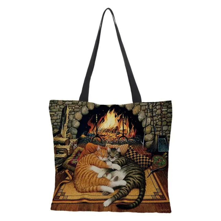 Bookshelf%20Black%20Cat%20Canvas%20Tote%20Bag,%20Large%20Capacity%20Shoulder%20Bag%20For%20Travel%20&%20Work,%20Multi-Purpose%20Reusable%20Grocery%20Shopping%20Bag%20-%20Image%204
