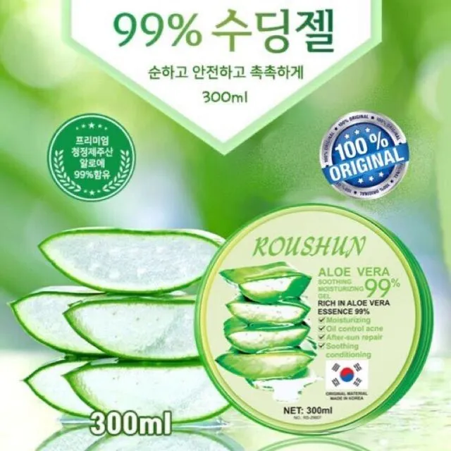Roushun%20Aloe%20Vera%20Soothing%20Moisturizing%20Gel%2099%25%20300ml%20-%20Image%202