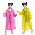 Eva CHILDREN'S Raincoat Transparent Non-one-time Thickening Waterproof Portable Outdoor Boys and Girls Hiking Camping Poncho. 