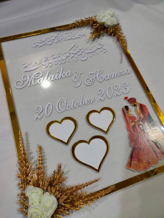customized nikkah frame.nikkah thumbprint frame.wedding accessories