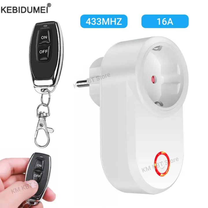 433Mhz Wireless Remote Control Socket Smart EU FR Plug Remote Power ...