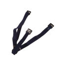 Work Suspenders Belt for Men 4cm Wide X-Back with 3 Plastic Gripper Clasps Adjustable Elastic Trouser Pants Braces-Black.