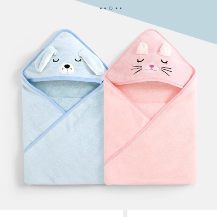 Cartoon%20Baby%20Hooded%20Towel%20Poncho,%20Embroidered%20Cute%20Animal,%20Soft%20Absorbent%20Cape,%20Infant%20Bath%20Wrap,%20Newborn%20Bathrobe%20-%20Image%203