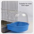 New Pet Bird Bath Box Parrot Bathing Tub Cage Accessories for Parakeet Canary Conure Birds Accessories Parrot Bath Pigeonc.