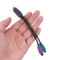 1PC USB Male To PS/2 PS2 Female Converter Cable Cord Converter Adapter Keyboard Y Splitter Adapter Connector Extension Cable. 
