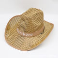 〔CC33〕Men Retro Western Cowboy Straw Sun Hat for Outdoor Fishing  Wide Curly Straw Hat for Men & Women. 