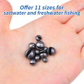 PROBEROS 100pcs 0.5g-5g Adjustable Split Shot Sinkers Fishing Weights Bass Catfish Tackle Accessories Saltwater Freshwater Pesca.