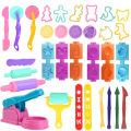 Play Dough Accessories Set for Kids Playdough Tools with Various Plastic Molds Rolling Pins Cutters Clay Model for Children Kids.