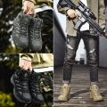 New Men's Boots Fashion Outdoor Boots Breathable Hiking Boots Autumn Shoes Sneakers Lightweight Non-slip Men Desert Ankle Boots.