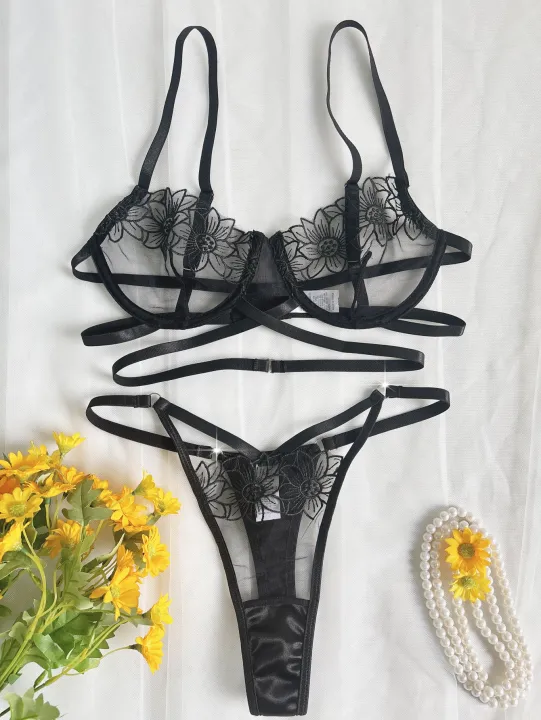High-End%20Floral%20Embroidered%20Underwire%20Bra%20Set,%20Women's%20Mesh%20Unlined%20Bra%20+%20Panties%20-%20Image%205