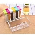 Storage Seasoning Boxes 1set 6 Psc Spice Jar Kitchen Condiment Box Acrylic Spices Storage. 