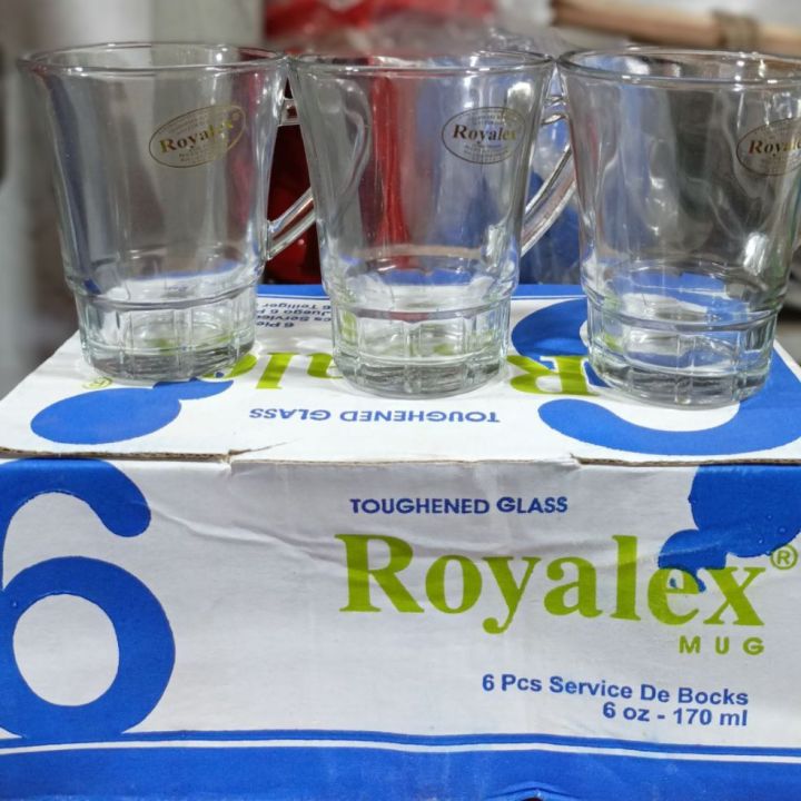 Clear Glass Tea Cup Coffe Mug Set Tong Gor Cup (6 Pieces) - Royalex mug.