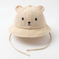 Spring/Summer Korean-style baby super cute little bear fishing hat for both boys and girls, sun protection and sunblock. 