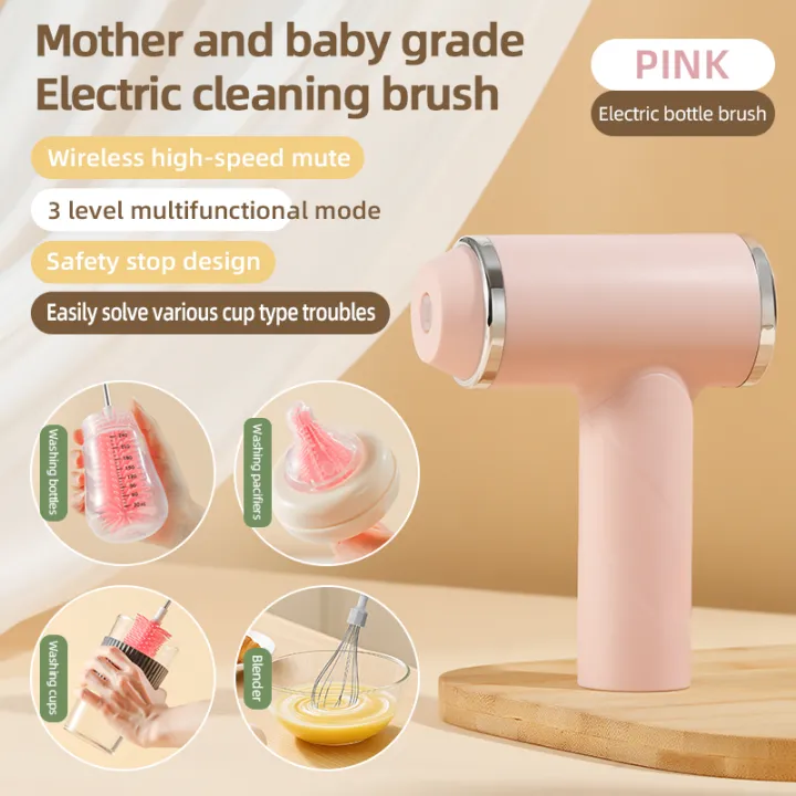360%C2%B0%20Rotating%20Electric%20Baby%20Bottle%20Brush%20Set%20Silicone%20NippleCleaner%20BPA-Free%20Infant%20Cleaning%20Tool%20with%20Egg%20Beater%20Function%20-%20Image%207