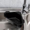 1pc stainless steel kitchen sink filter drain basket wash basin leftovers residue garbage drain rack wash basin.