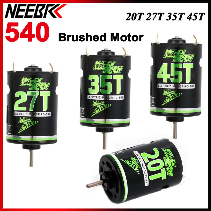 NEEBRC 540 20T 27T 35T 45T Brushed Motor for 1/10 RC Car Crawler Wltoys Axial SCX10 AXI03007 Traxxas TRX4 HSP WPL Redcat Gen8