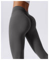 Yoga Pants Back V-Waist Fitness Hip Lift Honey Peach Hip Sports Tights No Awkwardness Thread Warp Hip Long Pants. 